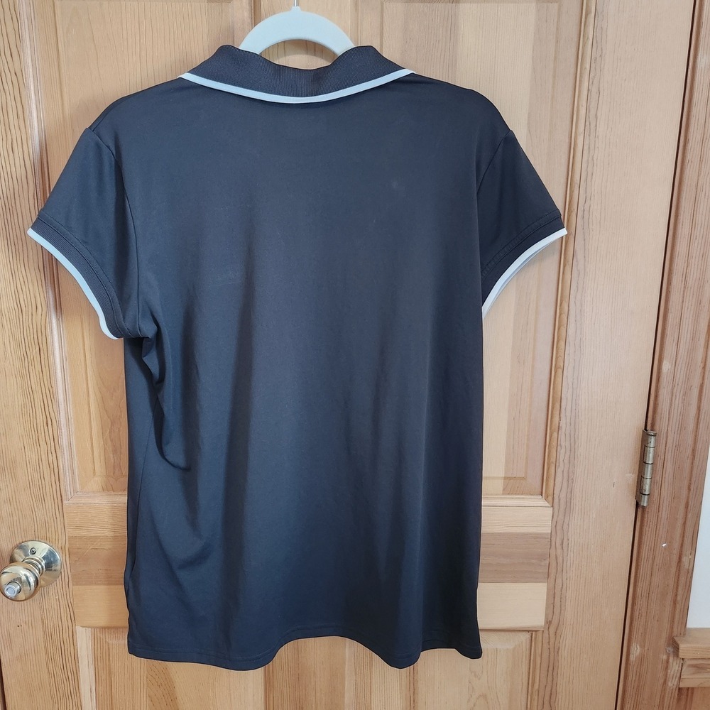 Adidas Golf Polo Shirt Womens XL Black Short Sleeve Performance Athletic Top‎ - Picture 3 of 11